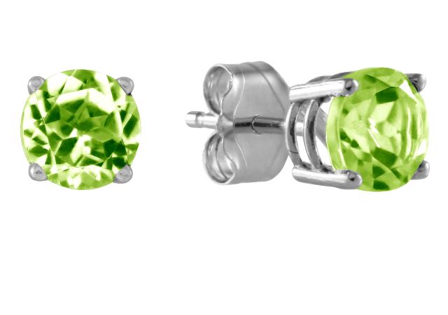 Stud 14 Karat White Peridot Earring