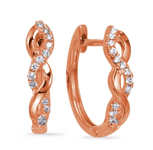 Hoop 14 Karat Rose Earrings