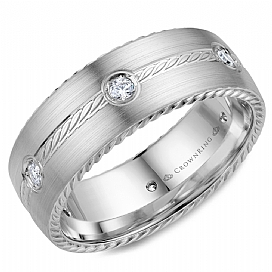 Diamond Wedding Bands - Men'