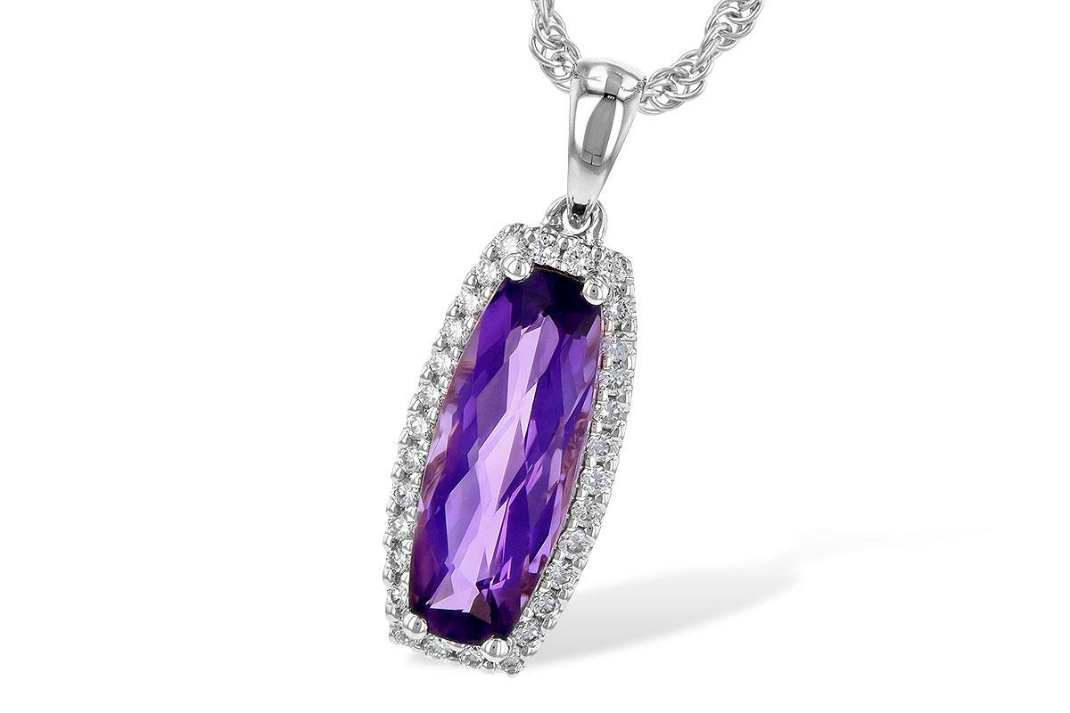 14 Karat White Amethyst Pendant