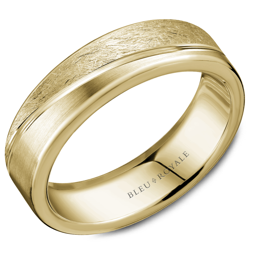 Precious Metal (No Stones) Wedding Bands  -  Men'