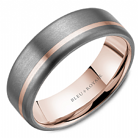 Precious Metal (No Stones) Wedding Bands  -  Men'