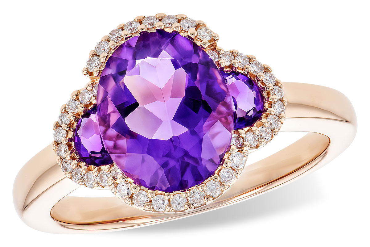 14 Karat Rose Amethyst Ring