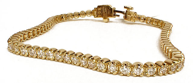 Tennis 14 Karat Yellow Diamond Bracelet