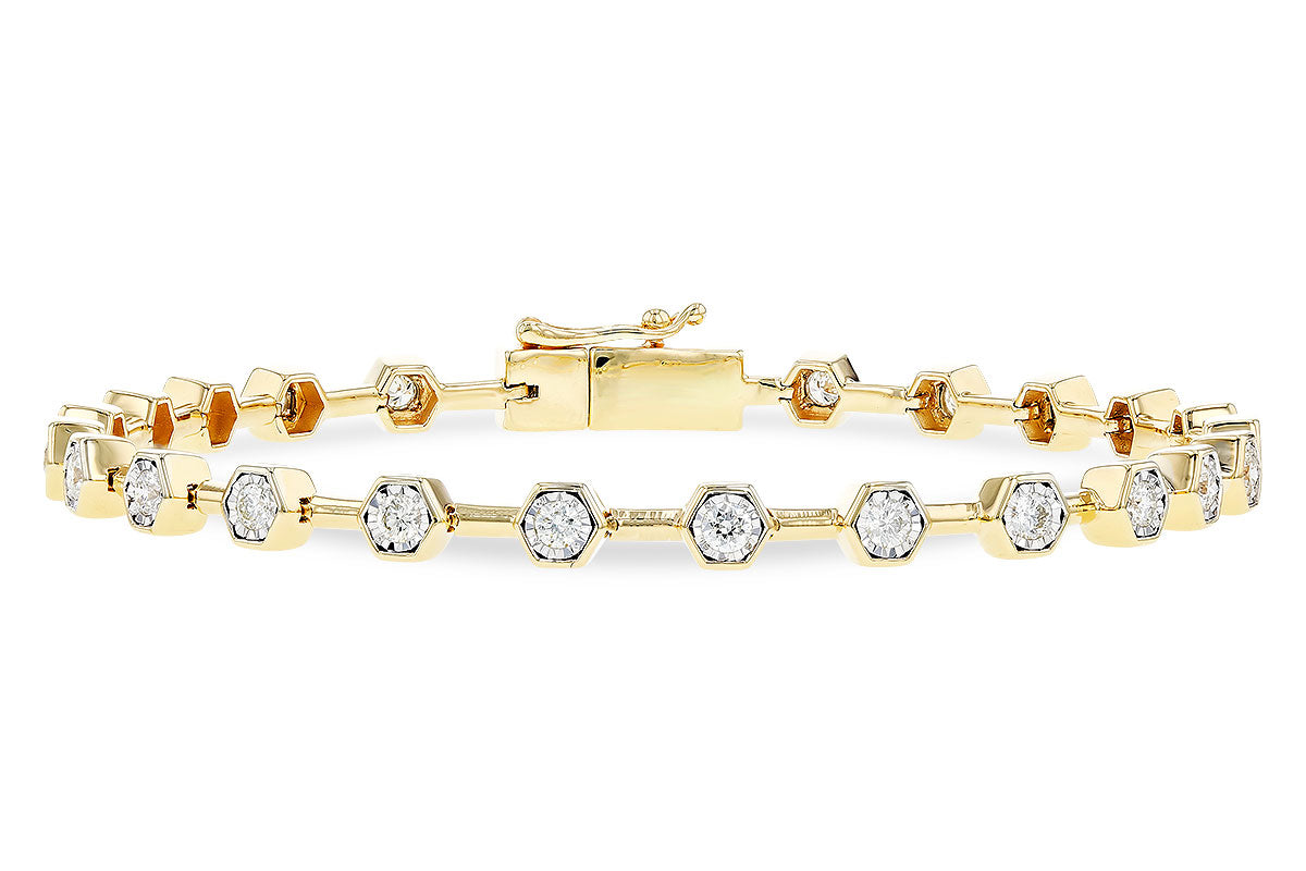 14 Karat Yellow Diamond Bracelet