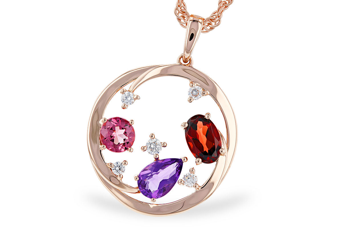 14 Karat Rose Garnet Pendant