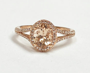 14 Karat Rose Morganite Ring