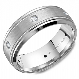 Diamond Wedding Bands - Men'