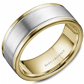 Precious Metal (No Stones) Wedding Bands  -  Men'