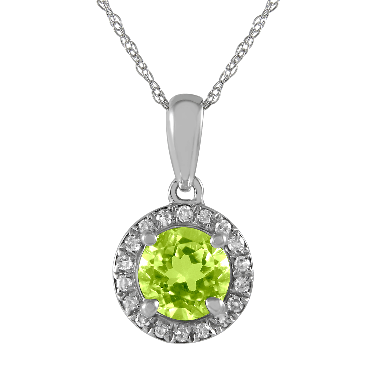 10 Karat White Peridot Pendant