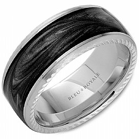 Precious Metal (No Stones) Wedding Bands  -  Men'