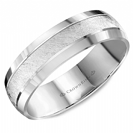 Precious Metal (No Stones) Wedding Bands  -  Men'