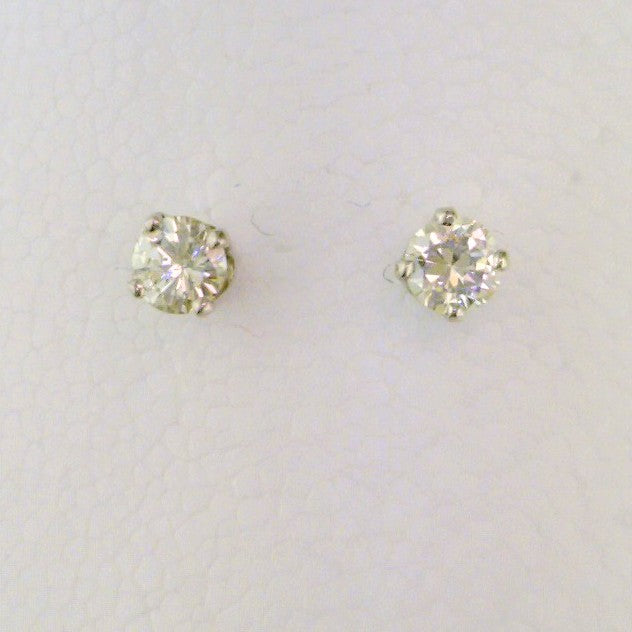 Stud 14 Karat White Earrings