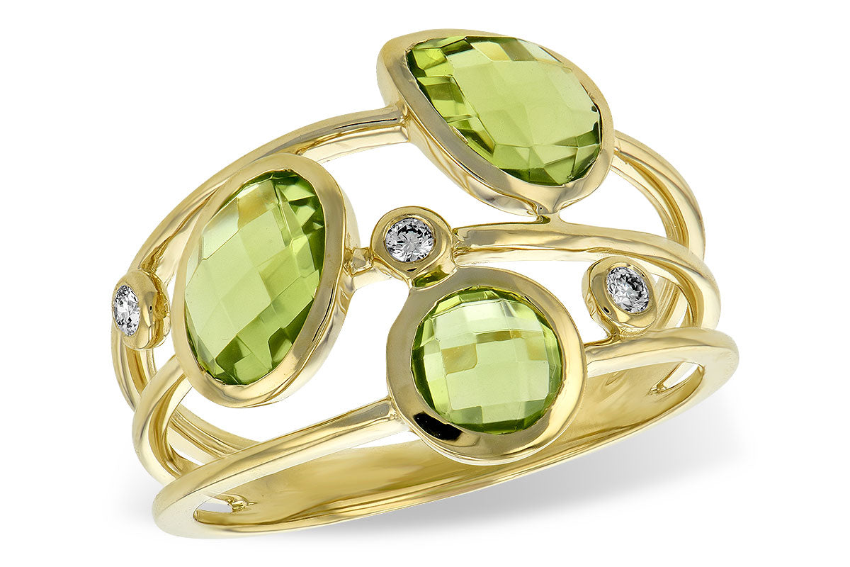 14 Karat Yellow Peridot Ring