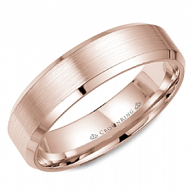 Precious Metal (No Stones) Wedding Bands  -  Men'