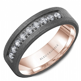 Alternative Metal Rose Wedding Band