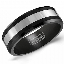 Precious Metal (No Stones) Wedding Bands  -  Men'