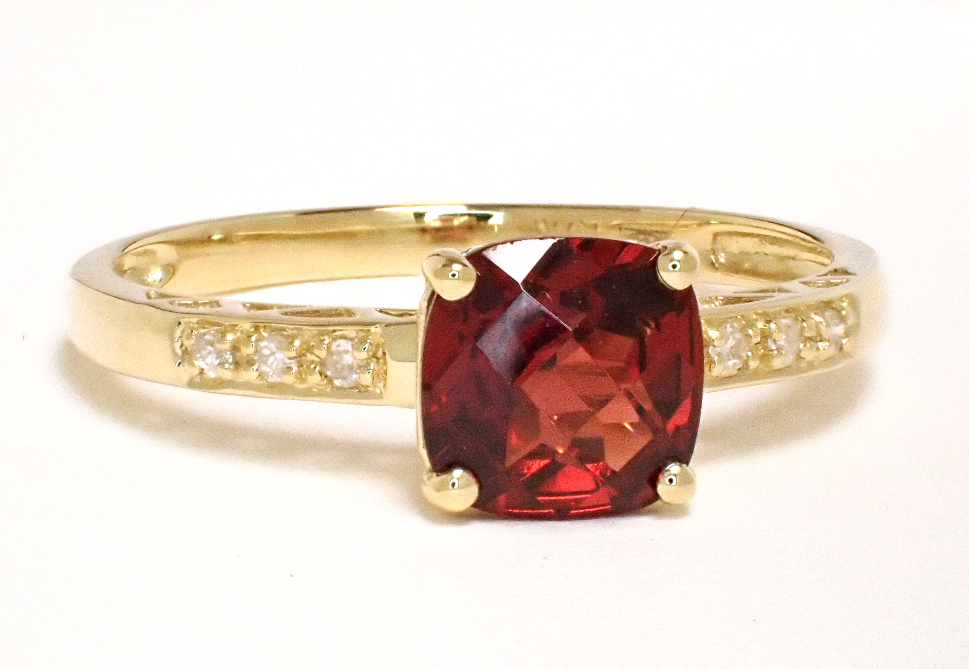 10 Karat Yellow Garnet Ring