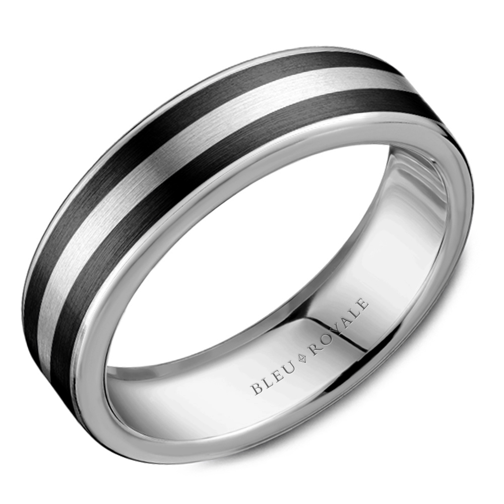 Precious Metal (No Stones) Wedding Bands  -  Men'