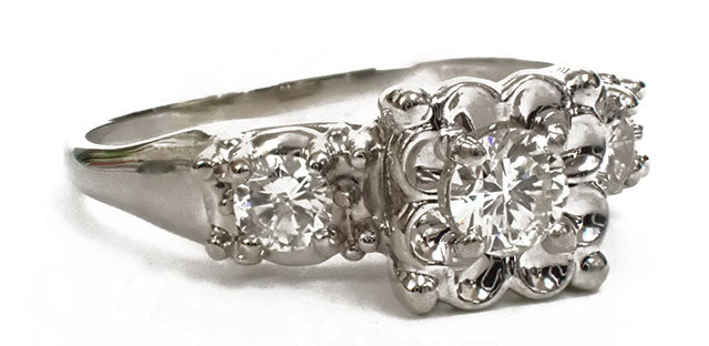 14 Karat White Diamonds Engagement Ring