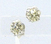 Stud 14 Karat White Earrings