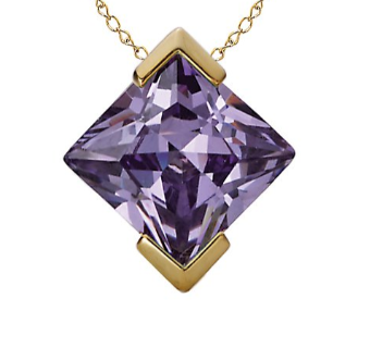 14 Karat Yellow Amethyst Pendant