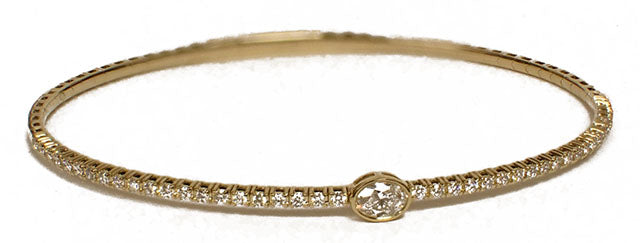 Flex 14 Karat Yellow Diamond Bracelet