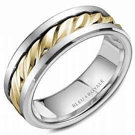 Precious Metal (No Stones) Wedding Bands  -  Men'