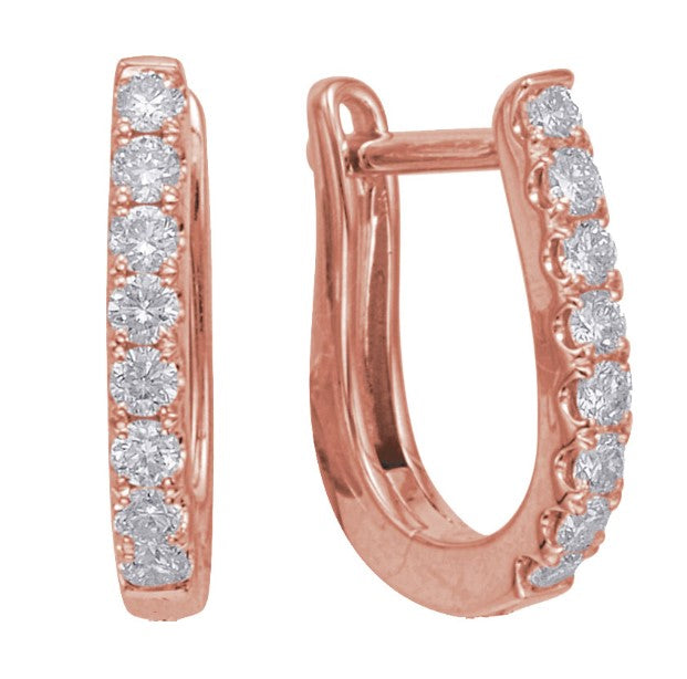 Hoop 14 Karat Rose Earrings