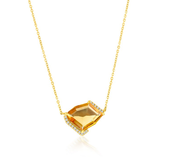 14 Karat Yellow Citrine Necklac