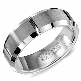 Precious Metal (No Stones) Wedding Bands  -  Men'