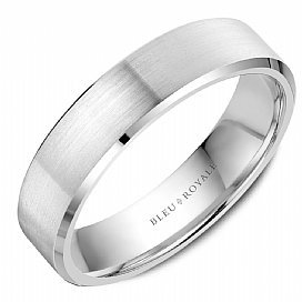 Precious Metal (No Stones) Wedding Bands  -  Men'