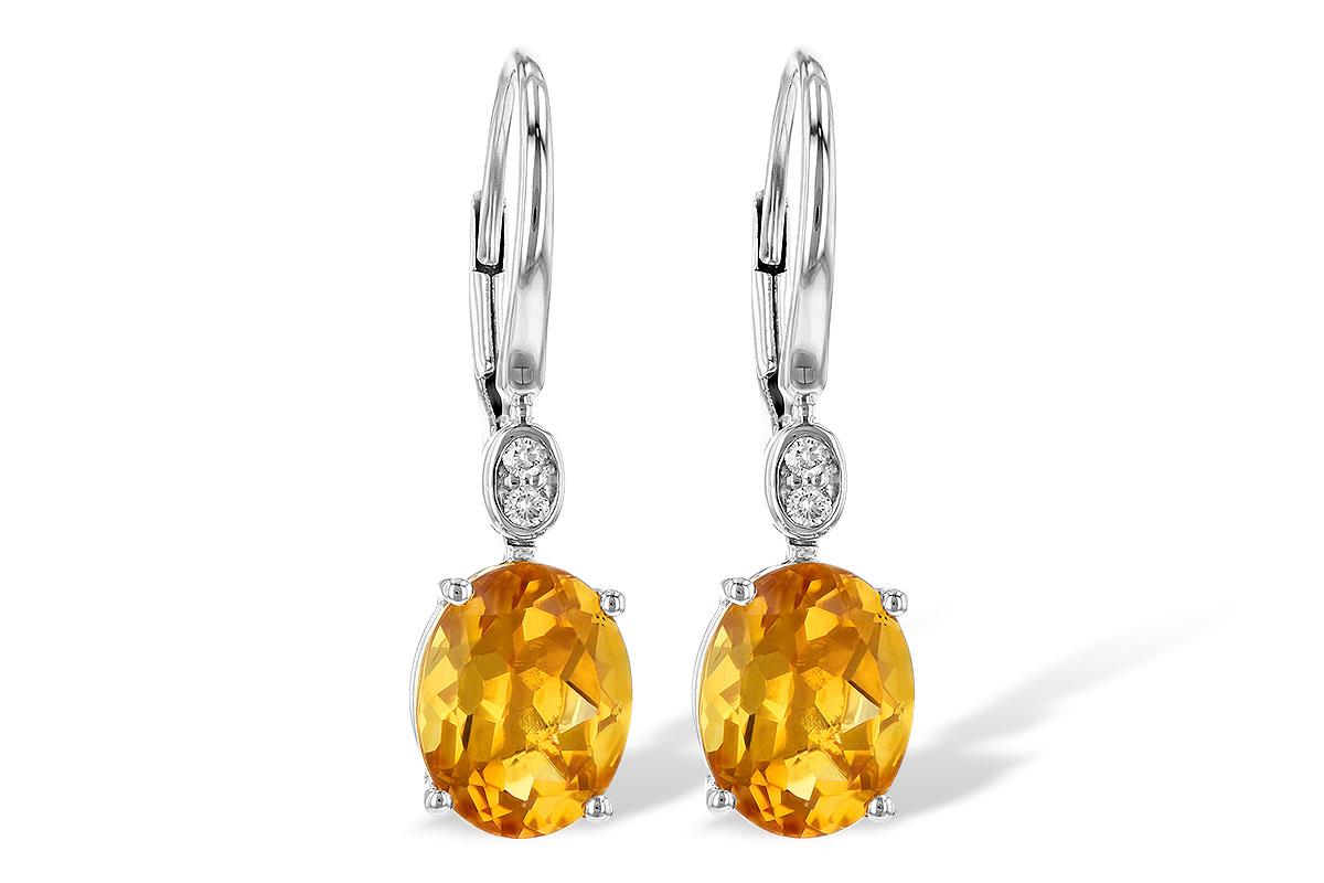 Dangle 14 Karat White Citrine Earring