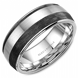 Precious Metal (No Stones) Wedding Bands  -  Men'