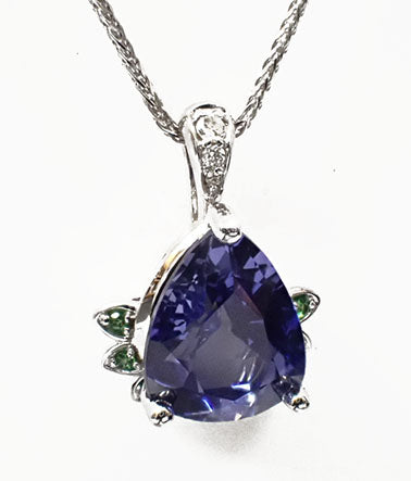 14 Karat White Sapphire Pendant