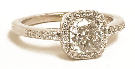 14 Karat White Diamond Engagement Ring