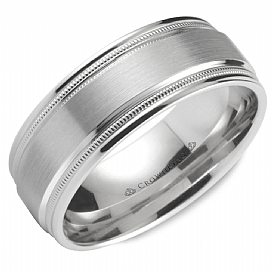 Precious Metal (No Stones) Wedding Bands  -  Men'