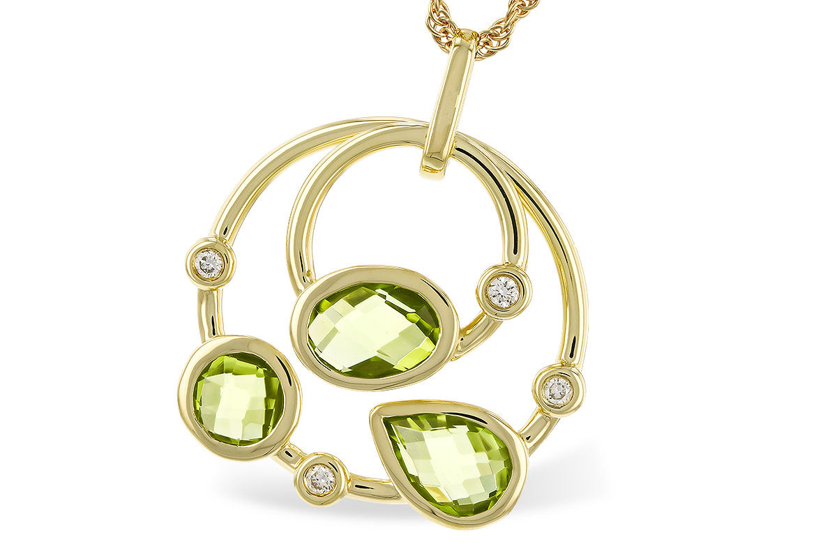 14 Karat Yellow Peridot Pendant