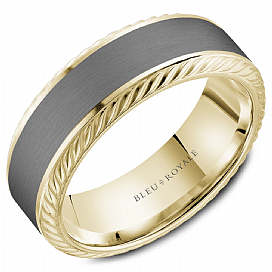 Precious Metal (No Stones) Wedding Bands  -  Men'