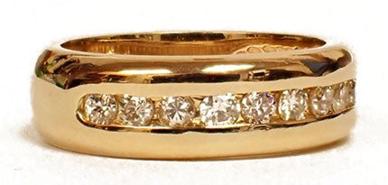 14 Karat Yellow Diamonds Wedding Band