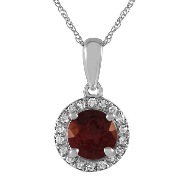 10 Karat White Garnet Pendant