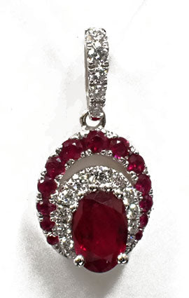 14 Karat White Ruby Pendant