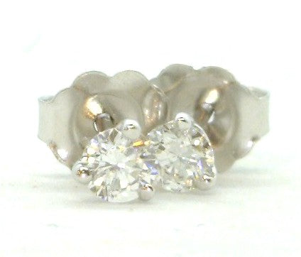 Stud 14 Karat White Earrings