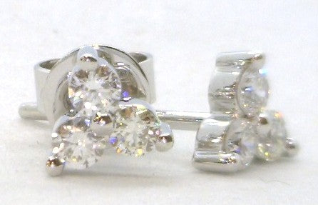 Stud 10 Karat White Earrings