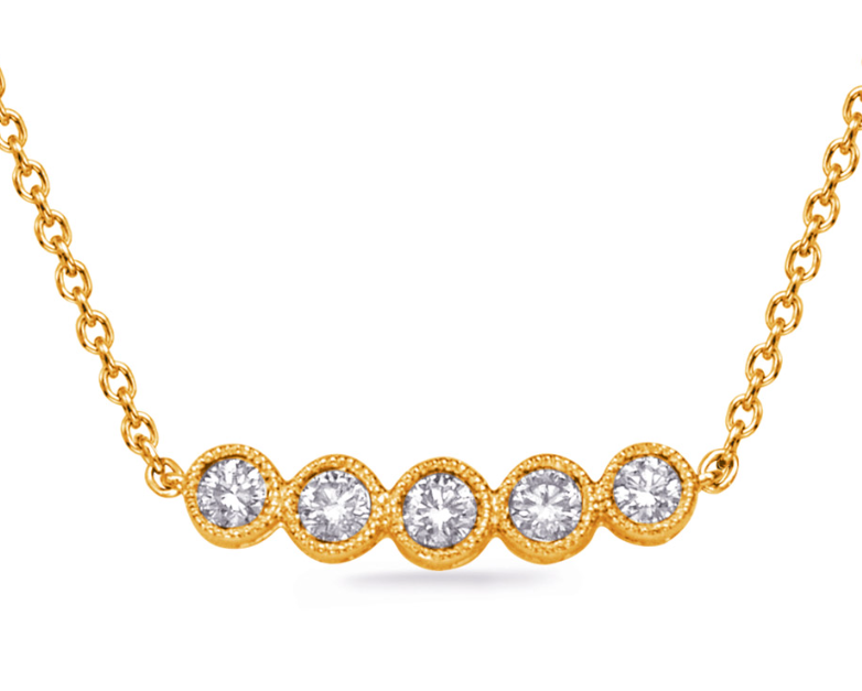 Bar 14 Karat Yellow Necklace