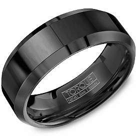 Precious Metal (No Stones) Wedding Bands  -  Men'