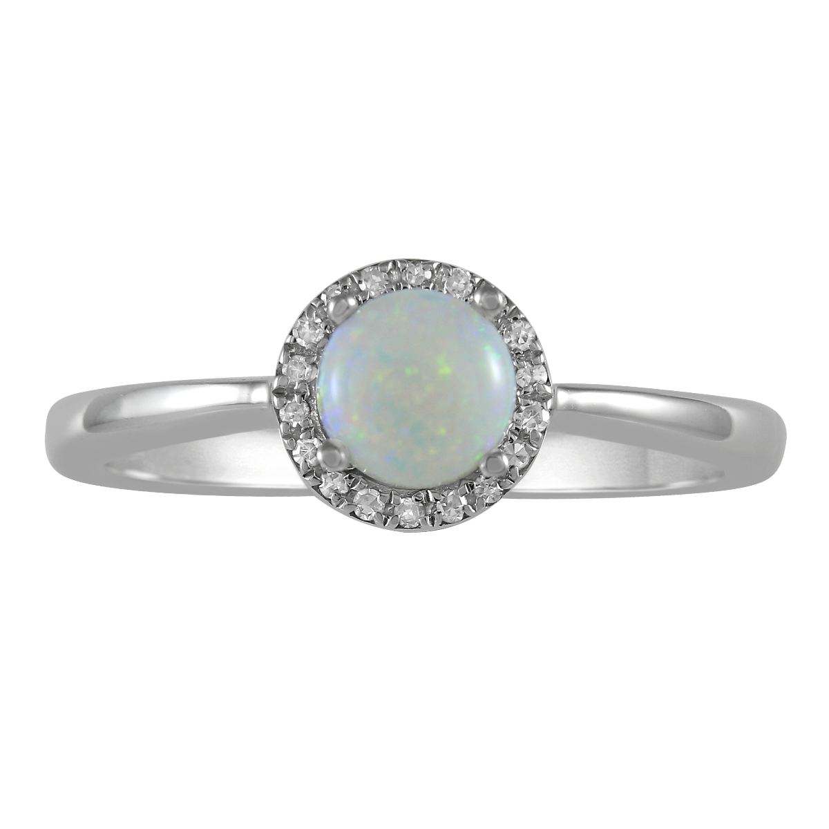 10 Karat White Opal Ring