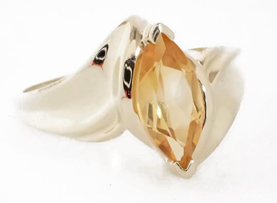 14 Karat Yellow Citrine Fashion Ring