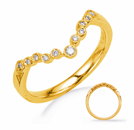 Contour 14 Karat Yellow Wedding Band