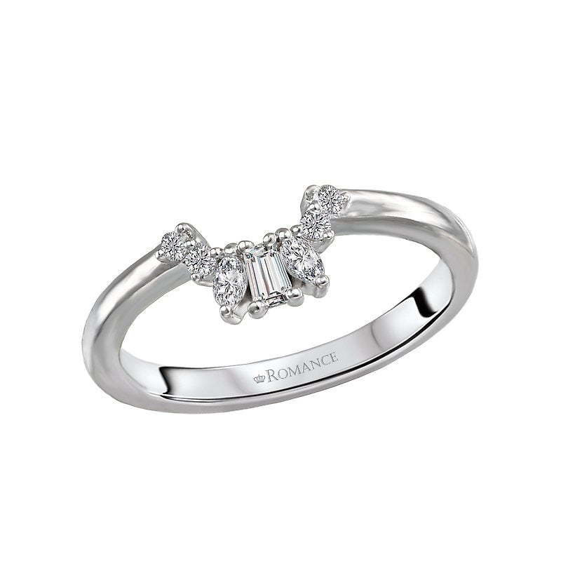 Tiara 14 Karat White Wedding Band